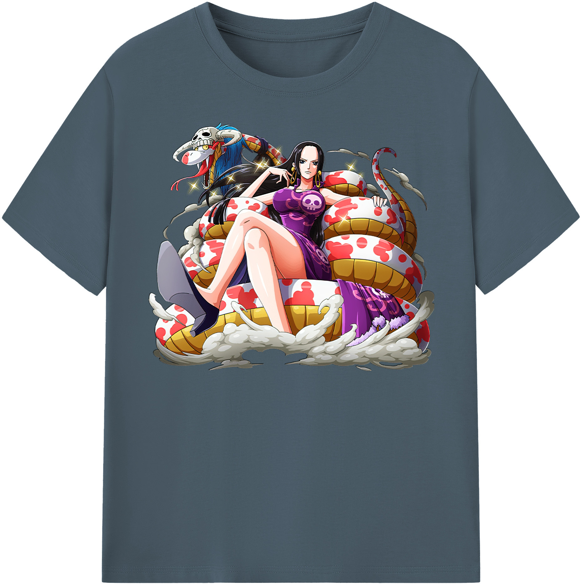ワンピース ボア・ハンコック ONE PIECE Boa·Hancock 綿100％半袖Tシャツ（フロントプリント）